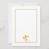 Gouden Bladeren Verjaardagsfeestje Kaart (Achterkant)