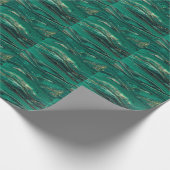 Gouden Blauwe Marmering: Vloeibare Kunst Cadeaupapier (Hoek)