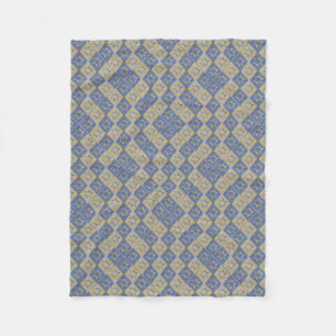Gouden Blauwe Ster van David Kunstpanelen Fleece Deken