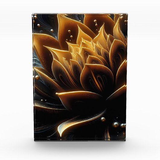 Gouden bloei in de diepten van de schemering fotoblokken (Voorkant)