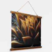 Gouden bloei in de diepten van de schemering hangend wandkleed (Gebogen)