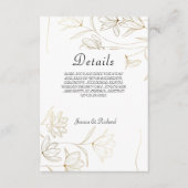 Gouden Bloem Details Bijlagekaart Informatiekaartje (Voorkant)