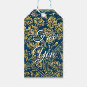 Gouden Bloem Elegantie Cadeaulabel (Voorkant)