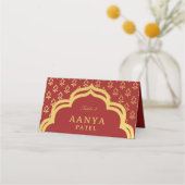 Gouden Bloem en Mundap Arch Bruiloft Escort Naam (Voorkant)