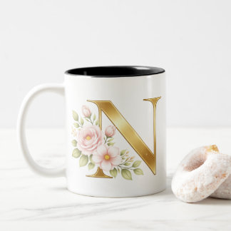 Gouden Bloem Monogram N Mok