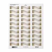 Gouden Bloem Retouradreslabel Etiket (Full Sheet)