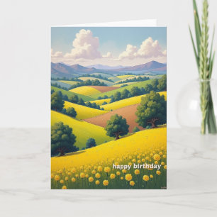 Gouden Bloem Verjaardagskaart Kaart