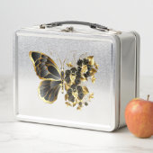 Gouden Bloem Vlinder met Zwarte Orchidee (In situ)