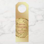 Gouden bloemdamast en harten flessenhanger (Achterkant)