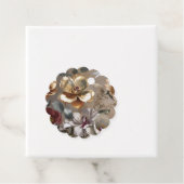 Gouden bloemen bedankjes labels (In situ)