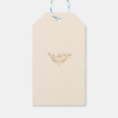 Gouden Bloemen Bloemen Dank u Labels Cadeaulabel (Achterkant)