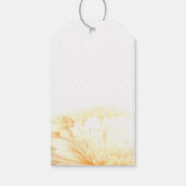 Gouden Bloemen Bruiloft Dank u Cadeaulabel (Achterkant)