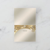 Gouden Bloemen Dank u kaart (Binnen)