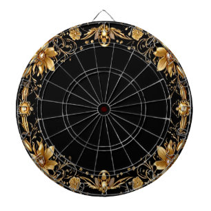 Gouden Bloemen Dartboard Dartbord