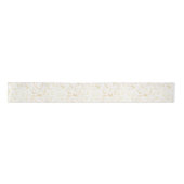 Gouden Bloemen Elegante Witte Zachte Vervaagde Blo Lint (Voorkant)