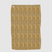 Gouden Bloemen Golfhanddoek (Voorkant)