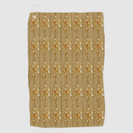 Gouden  Bloemen Golfhanddoek
