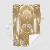 Gouden  Bloemen Golfhanddoek (Insitu)