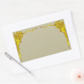  Gouden Bloemen Grenslabel Sticker (Envelop)