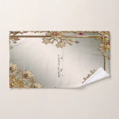 Gouden  Bloemen Handdoek Set (Handdoek)