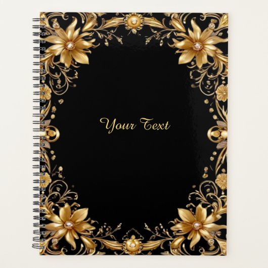 Gouden Bloemen Huwelijksplanner Planner (Voorkant)