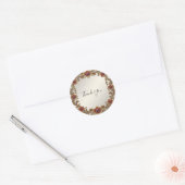 Gouden Bloemen Lijst met Rode Stenen Sticker (Envelop)