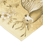 Gouden Bloemen Rendier Tafelloper (Hoek)