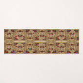 Gouden Bloemen Rode Decoratieve Yoga Mat (Voorkant (horizontaal))