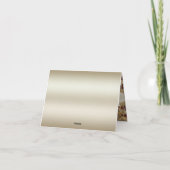 Gouden Bloemen Rode Edelsteen Dankjewel Kaart (Achterkant)