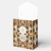 Gouden Bloemen Rode Edelsteen Favoriet Box Bedankdoosjes (Geopend)