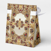 Gouden Bloemen Rode Edelsteen Favoriet Box Bedankdoosjes (Achterkant)