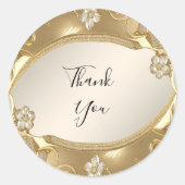 Gouden Bloemen Sticker (Voorkant)