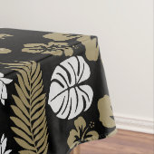 Gouden Bloemen Tropisch Patroon Tafelkleed (Voorbeeld)