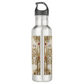 Gouden Bloemen Waterfles Waterfles (Achterkant)