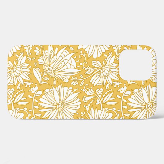 Gouden bloemendoodle, abstract handgetekend Case-Mate iPhone case (Achterkant (horizontaal))