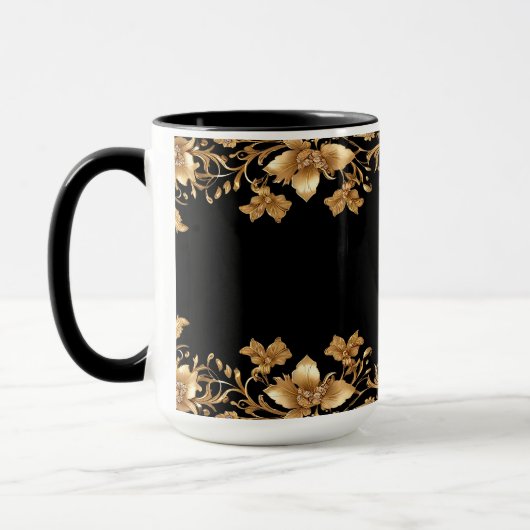 Gouden bloemenmok mok (Links)