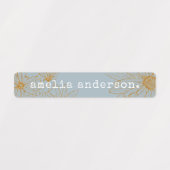 gouden bloemenpastel waterdichte naamlabels labels (Design 1)