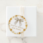 Gouden Bloemenslinger 'Pop het als ze komt' Hanger Bedankjes Labels (In situ)