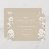 Gouden bloementuin bruiloft RSVP (Voorkant / Achterkant)