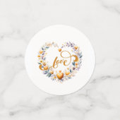 Gouden Bloemhartjes Bruidsfeest Confetti (Kleine voorkant)