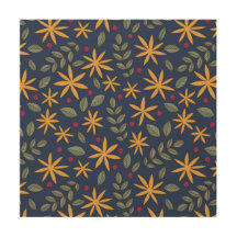 Gouden Bloemmotief Botanisch Ontwerp