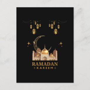 Gouden Bloemrijke Ramadan Kareem Viering Briefkaart