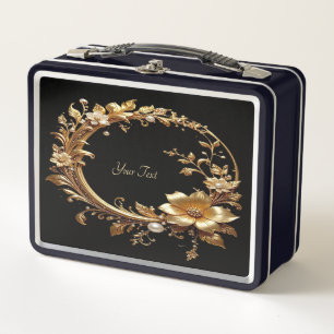 Gouden Bloemrijke Sierlijst Lunchbox