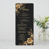 Gouden Bloemrijke Sierlijst Menu (Staand voorkant)