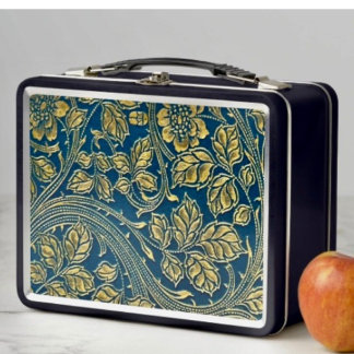 Gouden Bloesem Elegantie Metalen Doos