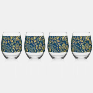Gouden Bloesem Elegantie Wijnglas Zonder Voet