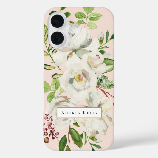 Gouden Blooms Custom Monogram | Blozen Case-Mate iPhone Case (Achterkant)