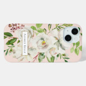 Gouden Blooms Custom Monogram | Blozen Case-Mate iPhone Case (Achterkant (horizontaal))