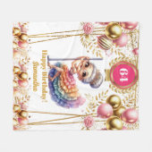 Gouden Blush Aangepaste Naam Grappig Oma Deken (Voorkant (Horizontaal))