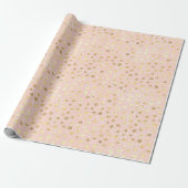 Gouden Blush Roze Dierenprint Cadeaupapier (Uitgerold)